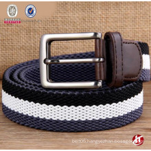 men's leisure braided belt elastic fabric with pin buckle